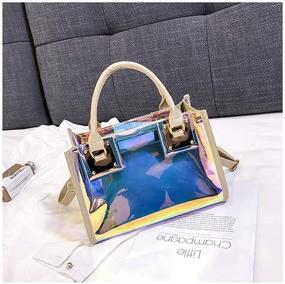 img 3 attached to Stylish Women's Transparent Shoulder Crossbody Bag: Designer 2-in-1 Fashion Handbag Purse