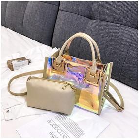 img 2 attached to Stylish Women's Transparent Shoulder Crossbody Bag: Designer 2-in-1 Fashion Handbag Purse