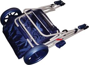 img 2 attached to 🛒 Enhanced Navy Deluxe Wonder Wheeler Folding Utility and Beach Cart by Rio Gear