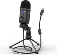 🎤 moukey usb microphone with metal tripod - 192khz 24bit high sensitivity condenser mic for pc/laptop/ps4 - ideal for streaming, podcasting, recording, gaming, meetings &amp; christmas gifting logo