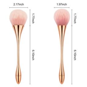 img 3 attached to BEATURE 2-Piece Large Mineral Powder Brushes: Soft, Fluffy Makeup Set for Perfect Foundation, Blush, and Highlighter Application – Pro Tools for Blending, Buffing, and Contouring (Rose Gold)