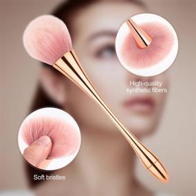 img 2 attached to BEATURE 2-Piece Large Mineral Powder Brushes: Soft, Fluffy Makeup Set for Perfect Foundation, Blush, and Highlighter Application – Pro Tools for Blending, Buffing, and Contouring (Rose Gold)