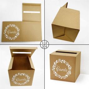 img 1 attached to 🎁 KALEFO Kraft Card Box: Stylish Wedding Favors, Post Box, Cardboard Decor & Table Centerpiece