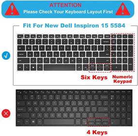 img 3 attached to 🖥 Black Keyboard Cover for Dell Inspiron 15 17 7000 7500 7590 7591 7501 7506 7706 7790, 5501 5502 5505 5508 5584 5593 5593 5598, Dell Vostro 15 7590 5590 7500 US Keyboard Skin - 2021 2020 15.6" 17.3