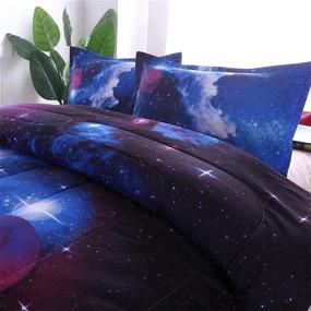 img 2 attached to 🌌 Astronomical Galaxy Bedding Sets - Space Comforter 3D Printed Quilt Set Twin Size for Children, Boys, Girls, Teens, and Kids - Includes 1 Comforter and 2 Pillow Cases