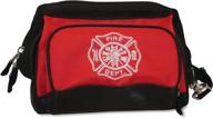 🔥 convenient and spacious lightning x fireman's all-purpose wide mouth toiletry/personal tool bag for shift firefighter with maltese cross design логотип