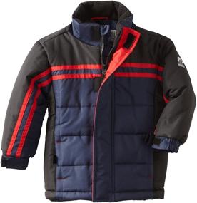 img 1 attached to 🧥 Rothschild Boys' Chest Stripe Puffer Jacket