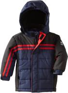 🧥 rothschild boys' chest stripe puffer jacket logo