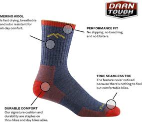 img 2 attached to 🧦 Durable and Cozy: Darn Tough Men's Hiker Merino Wool Micro Crew Socks with Cushioning