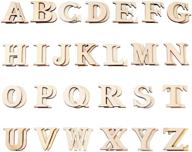 hicarer 52-piece wooden alphabet letters for diy wedding decor - capital wood craft pieces for display logo