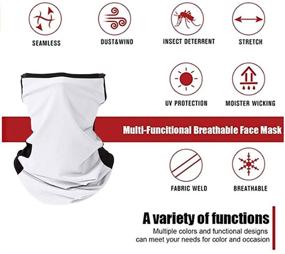 img 2 attached to Kids Neck Gaiter with Ear Loops: Breathable Mesh Design, Full-Coverage Face Cover Bandanas with Tube Balaclava Headband