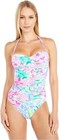 img 1 attached to Lilly Pulitzer Women's Flamenco One-Piece: Vibrant Style and Flattering Fit