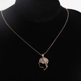 img 3 attached to 🧠 MAOFAED Behavior Analyst Gift: ABA Therapist Necklace with Mechanical Gear Brain Pendant - BCBA, Analyst Gift for Her