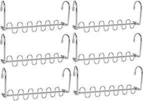 img 4 attached to 👔 Crozzy Clothes Hangers: Ultimate Space-Saving Metal Magic Hanger Organizer for Closet System - Silver (6 PCS)