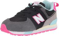 💯 classic style meets comfort: new balance kids' 574 v1 lace-up sneaker logo