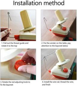 img 3 attached to Портативный ручной мотокрут для нитей: эффективная намотка для вязания 🧶, держатель пряжи, шерсти и волокна - важный аксессуар для шитья