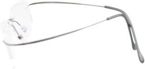 img 2 attached to 👓 Stylish Eyekepper Titanium Rimless Reading Glasses for Men and Women - Gunmetal +0.75