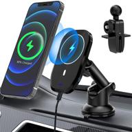 🔌 udaily magnetic wireless car charger - 15w qi car charger | fast wireless car charger air vent dashboard mount | compatible with iphone 12/12 mini/12 pro/12 pro max logo