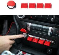 enhanced abs red start/stop control button 🚀 decor cover decal frame trim for ford mustang 2015-2016 logo