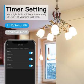 img 1 attached to 💡 WiFi Bluetooth Chandelier Candelabra Compatible with Adjustable Color Temperature (2700K-6500K)