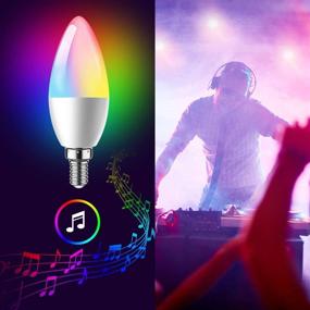 img 2 attached to 💡 WiFi Bluetooth Chandelier Candelabra Compatible with Adjustable Color Temperature (2700K-6500K)