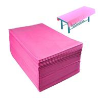 💆 20 pcs non-woven fabric disposable massage table cover - waterproof spa bed sheets, pink, 31" x 78" - ideal for tattoo chair, lash bed logo