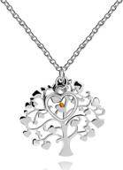 🌳 uloveido stainless steel family tree of life necklace: mustard seed pendant jewelry for women, teens, moms, and grandmas - y637 logo