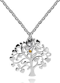 img 4 attached to 🌳 Uloveido Stainless Steel Family Tree of Life Necklace: Mustard Seed Pendant Jewelry for Women, Teens, Moms, and Grandmas - Y637