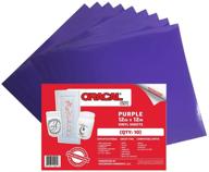 🎨 (pack of 10) oracal 651 purple adhesive craft vinyl for cricut, silhouette, cameo, craft cutters, printers, and decals - 12x12 - gloss finish - outdoor & permanent logo