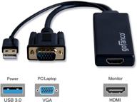 🔌 gofanco vga to hdmi converter adapter usb powered - male to female for vga-equipped devices to connect to hdmi displays/hdtvs logo