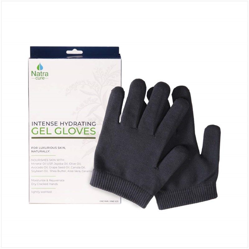 natracure black gel moisturizing gloves 로고