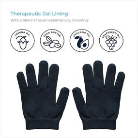 img 3 attached to 🧤 NatraCure Black Gel Moisturizing Gloves: Ultimate Hydration for Soft and Smooth Hands