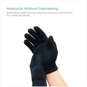 img 1 attached to 🧤 NatraCure Black Gel Moisturizing Gloves: Ultimate Hydration for Soft and Smooth Hands