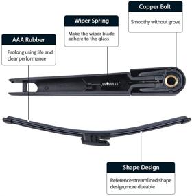 img 3 attached to 🚗 MIKKUPPA Rear Wiper Arm Blade for Hyundai Veloster (2012-2017) - All Season Natural Rubber Replacement