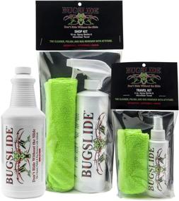 img 4 attached to 🐞 BugSlide Saver Pack: 4 oz Travel Kit + Microfiber Cloth | 16 oz Spray Kit + Microfiber Cloth | 32 oz Refill Bottle | Waterless Detailer for Scratch-Free Cleaning of Surfaces and Vehicles