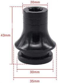 img 1 attached to 🔧 Enhance Your JDM Honda Accord/Civic with Pursuestar Black Aluminum Shift Knob Adapter Boot Retainer Holder - Perfect Fit for Acura Civic FD2 Type-R 10X1.5