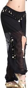 img 3 attached to ZLTdream Women's Belly Dance Coin-Embellished Lantern Pants