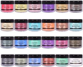 img 4 attached to Epoxy Resin Pigment Set | Premium Slime Dye Kit | 24 Colors of Cosmetic Grade Mica Powder for Soap Making, Epoxy Resin, Lip Gloss, Nail Art, Bath Bombs, Candle Making, and Painting (0.35oz Each Color)