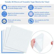 vinyl transfer tape 20 pack - selizo clear contact paper for cricut vinyl craft logo