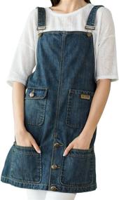 img 4 attached to 👩 Stylish Vantoo Blue Denim Apron for Women and Men, with Convenient Pockets for Chef Kitchen Cooking