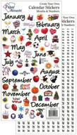 📆 accent design paper accents sticker months and number book large sticker month number large logo