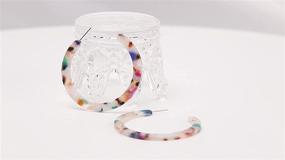 img 2 attached to 👂 Stylish Casoty Acrylic Hoops: 4 Pairs of Women's Resin Stud Earrings - Perfect Gift Idea!