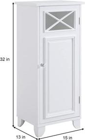 img 3 attached to 🚿 Elegant Home Fashions Dawson Bathroom Cabinet: White Storage Solution