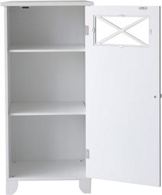 img 1 attached to 🚿 Elegant Home Fashions Dawson Bathroom Cabinet: White Storage Solution