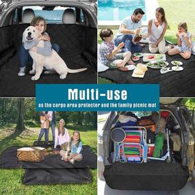 img 3 attached to 🐕 Waterproof SUV Cargo Liner with Side Flaps and Hammock for Dogs - Nonslip Scratchproof Dog Seat Cover and Cargo Area Protector for SUVs, Sedans, and Vans