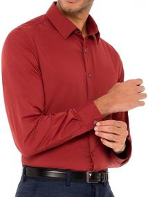 img 4 attached to Mens Button Down Dress Shirts Men's Clothing and Shirts
