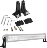 🚙 alavente universal side mounting brackets kit for jeep offroad truck: double row led light bar (pair, black) logo