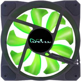 img 1 attached to APEVIA CO1012L-GN Cosmos 120mm Green LED Ultra Silent Case Fan (10 Pack) - Enhanced with 16 LEDs & Anti-Vibration Rubber Pads for Optimal Performance