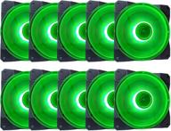 apevia co1012l-gn cosmos 120mm green led ultra silent case fan (10 pack) - enhanced with 16 leds & anti-vibration rubber pads for optimal performance logo