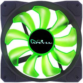 img 2 attached to APEVIA CO1012L-GN Cosmos 120mm Green LED Ultra Silent Case Fan (10 Pack) - Enhanced with 16 LEDs & Anti-Vibration Rubber Pads for Optimal Performance